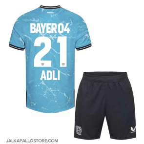 Bayer Leverkusen Amine Adli #21 Kolmaspaita Lapsille 2023-24 Lyhythihainen (+ shortsit)